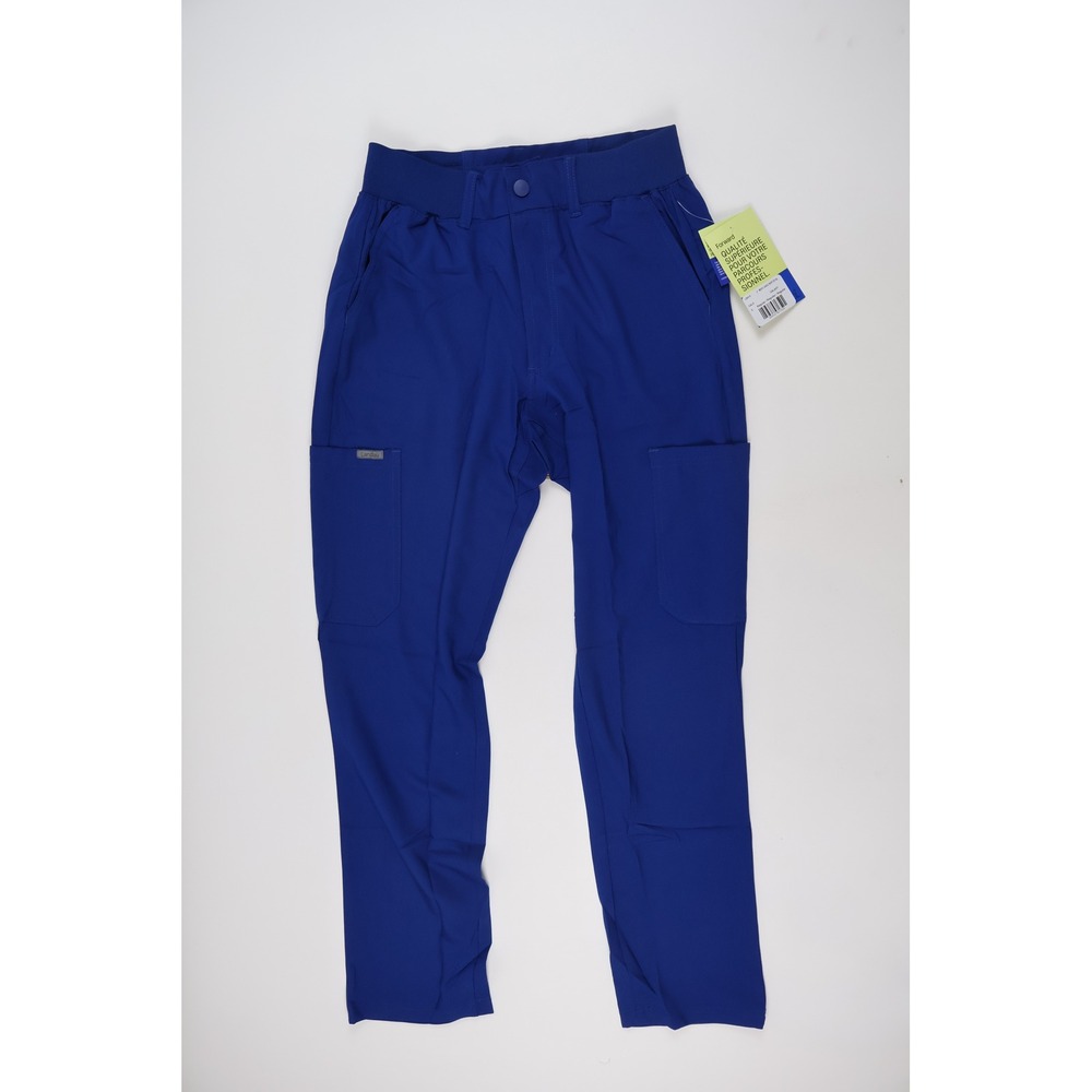Landau Forward Mens Cargo Scrub Pants Galaxy Blue Solid S NWT